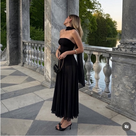 ZARA TRANSPARENT COMBINATION DRESS - Picture 6 of 16